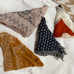 Set of Four Patterned Bandanas